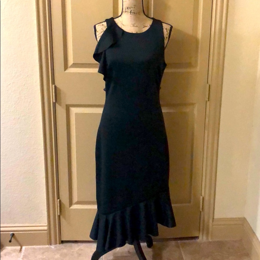 Banana Republic Midi Asymmetrical Suva Dress